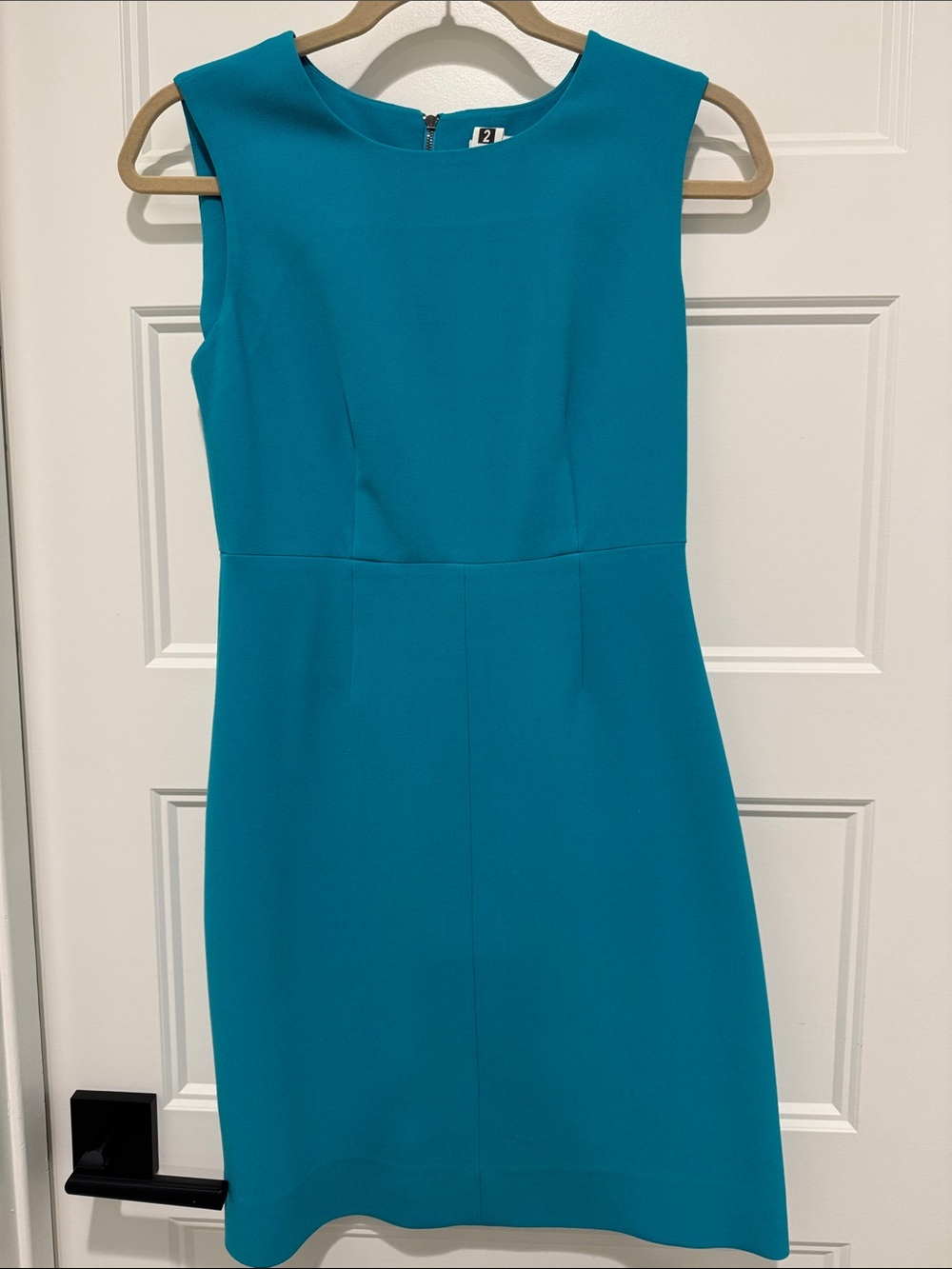 Diane Von Furstenberg Teal Sleeveless Sheath Dress